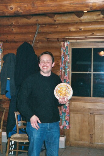 Stefan looking happy with a St-Nectaire