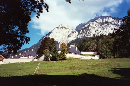 Abbey, mountains, etc.