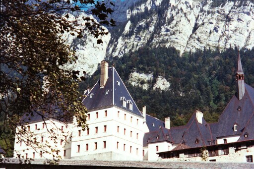 Abbey, mountains, etc.